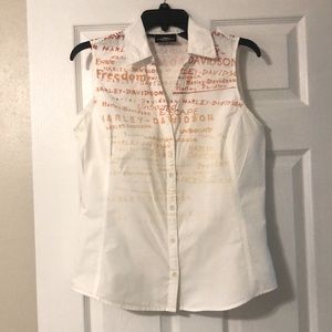 Harley Davidson 100% Cotton Percale shirt top summer fun -Excellent Condition